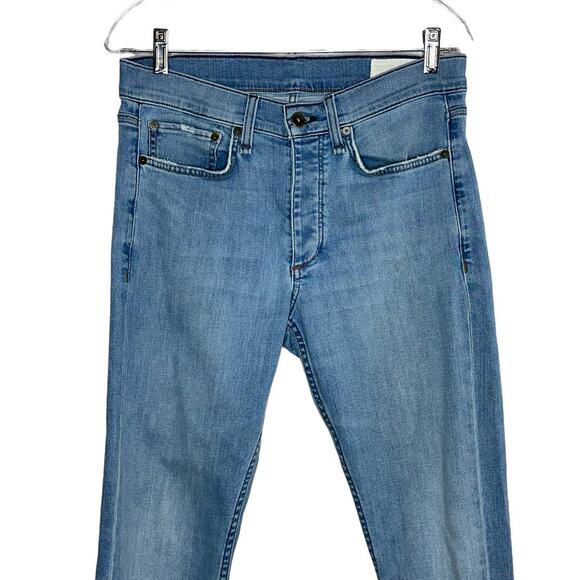 Rag & Bone Men's Light Wash Buttonfly Denim Skinny Slim Jeans Size 31 - Picture 2 of 8